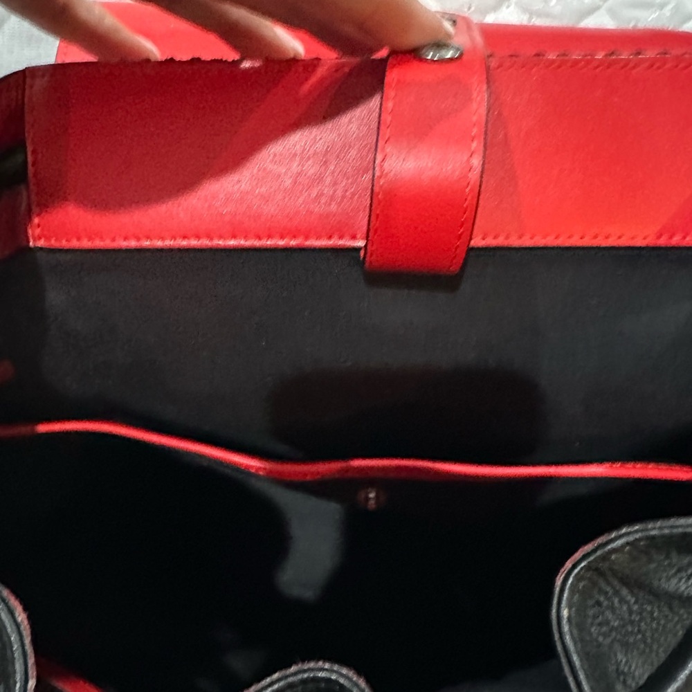 Christian Louboutin Black Studded Backpack with Red Accents - Picture 11 of 13
